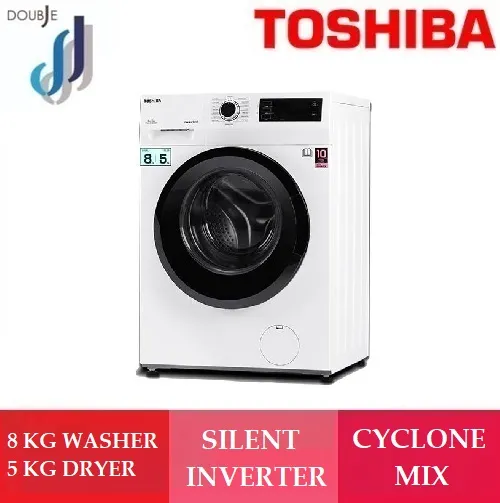 Toshiba 8kg/5kg Washer Dryer TWDBK90S2M Inverter Front Load Washing