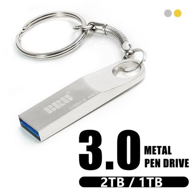 แฟลชไดรฟ์ USB 3.0 2TB โลหะ ความจุสูง กันน้ํา พร้อมพวงกุญแจ