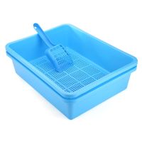 TEX1pc Resin Cat Litter Tray Anti Splash Cat Dog Tray With Scoop Pet Toilet Training Kit Indoor Home Pet Sandbox Toilet Bedpan