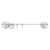 ?สินค้าขายดี!! ราวแขวนสเตนเลสสุญญากาศ+6ตะขอ DEHUB MUH400-SS60 ราวแขวนในครัว STAINLESS STEEL KITCHEN RAIL WITH 6 HOOKS DE