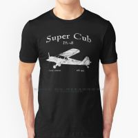 Pa-18 Super Cub Airplane Classic Vintage Design T Shirt Cotton 6Xl Piper Pa18 Supercub Super Cub Pa 18 Airplane Avgeek Aviation