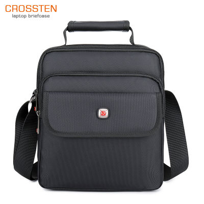 Crossten Swiss Multifunctional Mens Bag Totes Handbag Waterproof Oxford Men Messenger Bags 10"14"laptop ipad Shoulder Bag