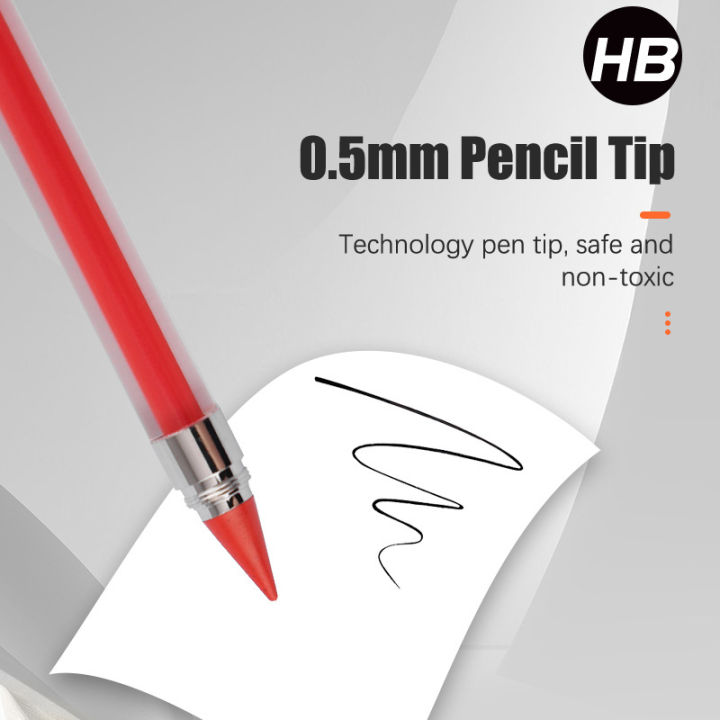 bali-หัวปากกาดินสอ5ชิ้นเปลี่ยนสีได้หลากสีไม่มีหมึก-hb-อุปกรณ์สำหรับการเขียนเครื่องเขียนศิลปะอุปกรณ์การเรียนน่ารัก