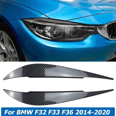 For BMW F32 F33 F36 4 Series 2014-2020 Front Headlight Eyelids Eyebrows Headlamp Eye Lid Cover Trim Sticker Car Accessories