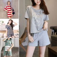 COD DSFGERRTYTRRE Korean Style Women Summer Casual Suit Sets Tops Shorts Set