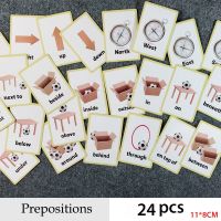 【CW】 Prepositions and Gestures English Word Flash Card Children Early Educational