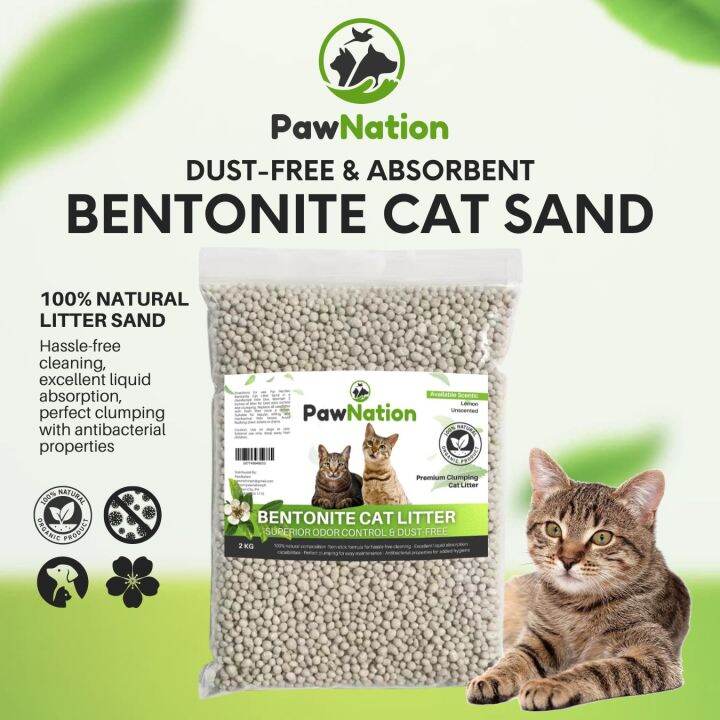 PawNation Bentonite Scented Clumping Cat Litter Sand 2kg Easy Scoop and