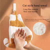 Hand Towel Cute Cartoon Style Coral Velvet Material Can Be Hung Towel Dishe Cleaning Bath Towel Towel Absorbent Kitchen Cleaning