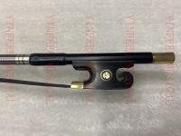 【YD】 1pc of black bow hair 4/4Carbon Violin Bow golden string Ebony Frog screw horse