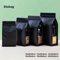 StoBag 50pcs Food Packaging Ziplock Bags Aluminum Foil Stand Up Sealed for Candy Tea Nuts Beans Storage Reusable Zip Lock Pouch