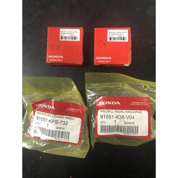 Honda Genuine Wheel Bearings for XR150 FRONT AND REAR BEARINGS SOLD ...