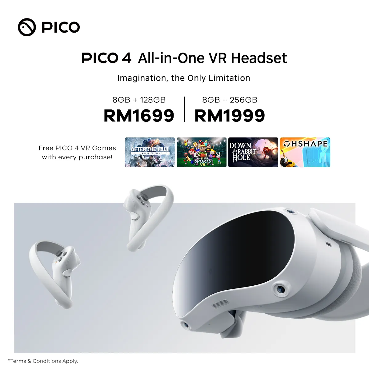 完品】pico4 128GB オールインワンVRヘッドセット 4月2日購入-