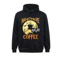 Womens Cute Nightmare Before Coffee Halloween Art Funny Mug Streetwear Hoodie Hoodies For Students Fitness Tight Clothing Shirt Size Xxs-4Xl