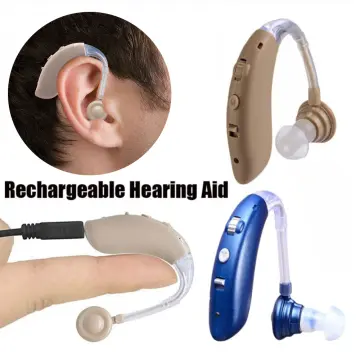 Bluetooth Hearing Aid Rechargeable Behind The Ear Sound Voice Amplifier Ear  Care