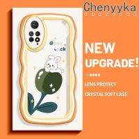 เคส Chenyyka สำหรับ Xiaomi Redmi Note 11 Pro Note 5G 11e Pro ลายการ์ตูนขอให้โชคดีรูปกระต่ายเคสมือถือกันกระแทกแบบใสนิ่มเคสโปร่งใสลายกล้องถ่ายรูปฝาครอบป้องกันซิลิกาเจลที่สร้างสรรค์