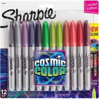 Woww สุดคุ้ม Sharpie ปากกาเคมี ปากกา Permanent ชาร์ปี้ ขนาด 1.0mm แพ็ค 12 สี (Cosmic Color) ราคาโปร ปากกา เมจิก ปากกา ไฮ ไล ท์ ปากกาหมึกซึม ปากกา ไวท์ บอร์ด