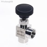 Stainless Steel 304 Needle Valve 1/8 39; 39; 1/4 39; 39; 1/2 39; 39; Right Angle Female Thread BSP SS304 For Water Gas Oil