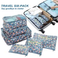 Travel Storage Organizer Bags Large Capacity Suitcase Organizer Bags Portable Travel Bag For Clothes Shoes Luggage Bag 6pcs/set