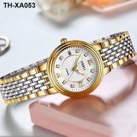 2020 new watch womens ultra-thin waterproof stainless steel belt quartz female student mens and