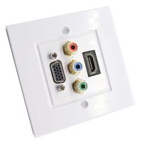 【cw】 Female 3RCA Wall Plate Composite Video Audio Jack Outlet Panel Cover Plates With Screws ！