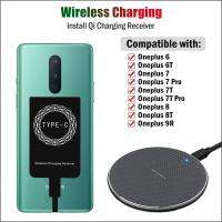 Qi Wireless Charging Receiver for Oneplus 6 6T 7 7T Pro 8 8T 9R Phone Wireless Charger+USB Type-C Charging Adapter Gift Case Car Chargers