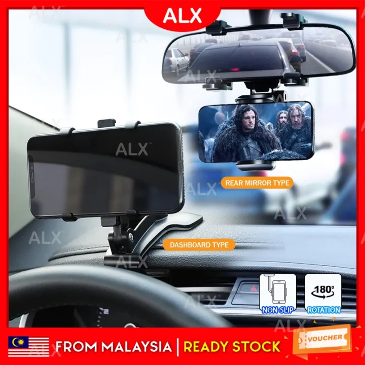 ALX Dashboard Holder Phone Holder Car Desk Rear View Mirror Mount Desk