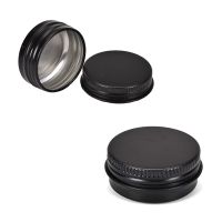 10PcsLot Aluminium Tin Jar 5g 10g 15g 20g 30g 50g 60g Matte Black Empty Metal Cosmetic Containers Travel Tins Makeup Sample Jars