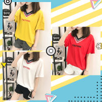 KDAShop เสื้อคอวีแต่งแถบสี? ดีเทลน่ารักเกร๋กรุบเกินต้านไม่ไหว? สไตล์ดีย์ๆที่สาวๆต้องโดน มี 3 สีเจิดมากแม่?