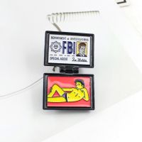 FBI Brooch Business Card SPECIAL AGENT I Spille X-Lime Mulder ID Enamel Badge Coat Pin Punk Jewelry Gifts