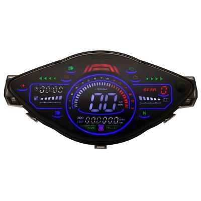 Universal Motorcycle LCD Speedometer Digital Odemeter Meter Tachometer Gauge for 1,2,4 Cylinders Meter