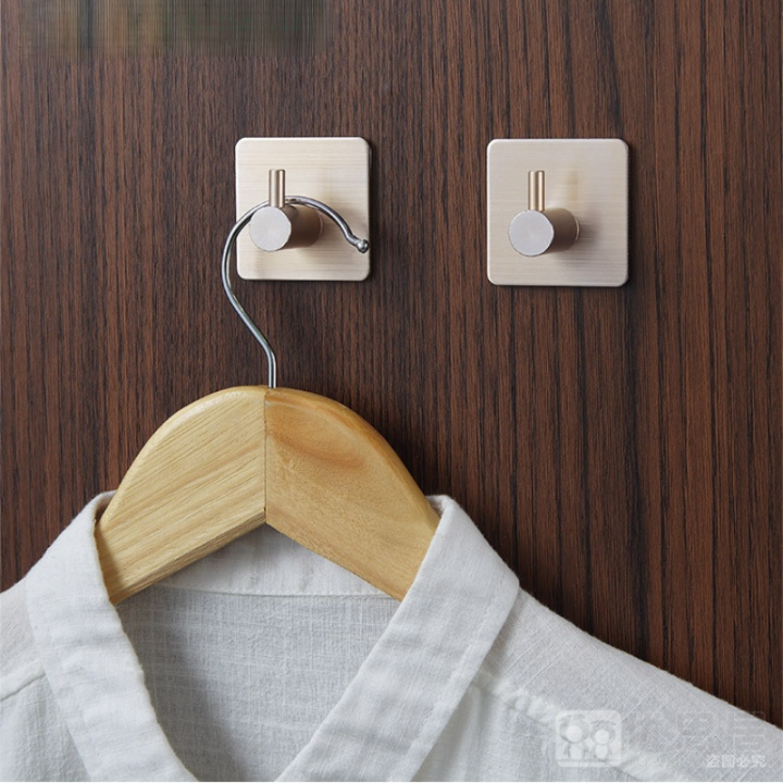 2pcs-punch-free-self-adhesive-wall-coat-rack-towel-hooks-clothes-rack-hanging-hooks-key-holder-rack-bathroom-accessories