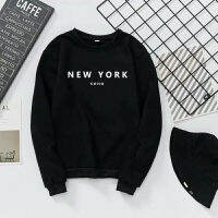 NEW YORKผู้หญิงแขนยาวเสื้อกันหนาวคอกลม2020ตัวอักษรใหม่พิมพ์To Keep Warmชายวัยรุ่นนักเรียนเสื้อผ้าใส่ลำลองสำหรับฤดูใบไม้ร่วงฤดูหนาวเสื้อพูลโอเวอร์กีฬาTops