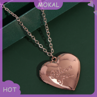 MOKA01 รักหัวใจจี้จี้ openable Photo Frame สร้อยคอภาพครอบครัวมันวาว