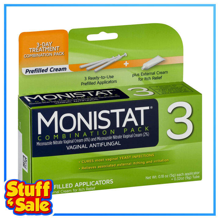 Monistat 3 Day Treatment Combination Pack Yeast Infection Prefilled