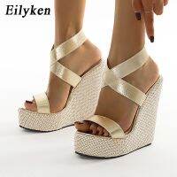 Eilyken Super High Peep Toe Gladiator Wedges Sandals Women Cover Heel Platform Fashion Summer Shoes Size 35-42