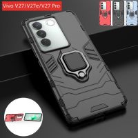 Vivo เคสโทรศัพท์กันกระแทก V27e สำหรับ Vivo V27e V 27 V27 Pro V27Pro 5G ตัวยึดแหวนใส่นิ้วตัวยึดป้องกันกันกระแทกรุนแรงฝาครอบด้านหลัง