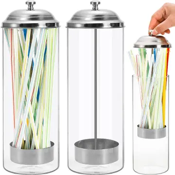 Straw Dispenser Holder - Drinking Straw Holder Plastic Straw Holder For  Kitchen Milk Tea Shop Coffee Shop