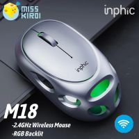 Inphic Model M18 เมาส์เก็บเสียง เงียบไร้เสียง Office/Gaming 2.4GHz Wireless Silent Mouse RGB Backlit DPI 1000/1200/1600 Rechargeable