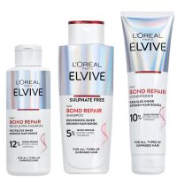 L’Oreal Paris Elvive Bond Repair 3 Step Routine Bundle For Damaged Hair (200ml+200ml+150ml)