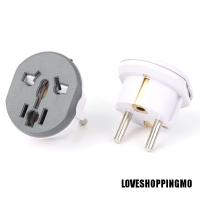 Readystock Universal EU Plug Converter 2 Round Pin Socket AU US UK CN To EU Wall Socket