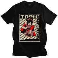 Retro Avatar The Last Airbender Toph Tshirt For Men Short Sleeved Print T Cool Anime Film Tshirt Cotton Tee