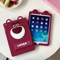 เคสไอแพด7th 8th 9th 10.2 10 10th เคสหมี Lotso ลายการ์ตูนเคสตั้งได้สำหรับ iPad Air 1 2 3 4 10.9 2022 Mini 5 6 Pro 9.7 11เคสเด็ก