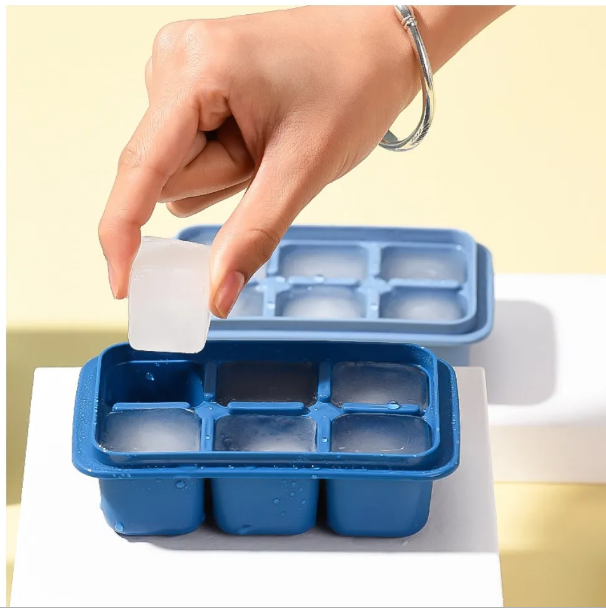 3pcs Mini Ice Cube Trays With Lids, Small Ice Cube Molds For