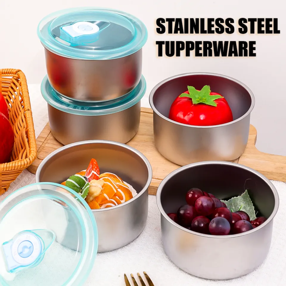 304 Food Grade Stainless Steel Fresh-keeping Storage Box Container