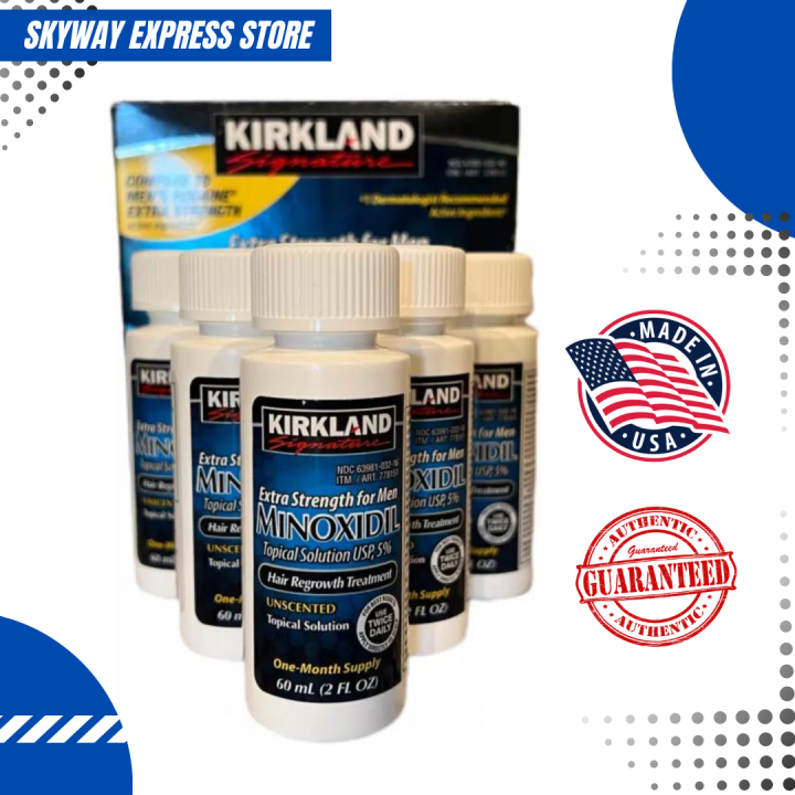 Kirkland Signature Hair Regrowth Treatment Extra Strength For Men 5 Minoxidil Topical Solution 8215