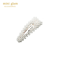 Miniglam Pixie Pearl Hair Clip A กิ๊บติดผมมุกสามเหลี่ยมสีเงิน