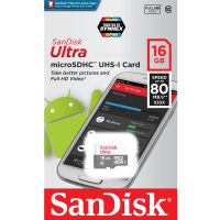 SanDisk Ultra Micro SD Card Class10 16GB (SDSQUNS_016G_GN3MN) เมมโมรี่ การ์ด ใส่ โทรศัพท์ มือถือ สมาร์ทโฟน กล้องติดรถ กล้องหน้ารถ กล้องรถ กล้องIP กล้องวงจรปิด