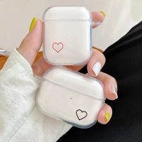 Soft TPU Earphone Cases For Airpods Pro 3 Clear Protective Cover For Apple Airpods 1 or 2 Cute Heart Flower Charging Box Capas Headphones Accessories