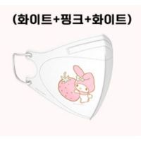 ?สินค้าขายดี? [Kuromi pink star,M]พร้อมส่ง SANRIO MASK ลิขสิทธ์ของแท้ จากเกาหลี MADE IN KOREA  กรอง 4ชั้น 1แพค 5ชิ้น