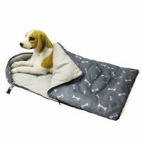 {pets baby} ถุงนอนสุนัขที่สะดวกสบาย Portableshort Fleece Inner Pet Bed For Camping And Backpacking Easy To Clean